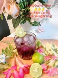 น้ำอัญชันมะนาวโซดา